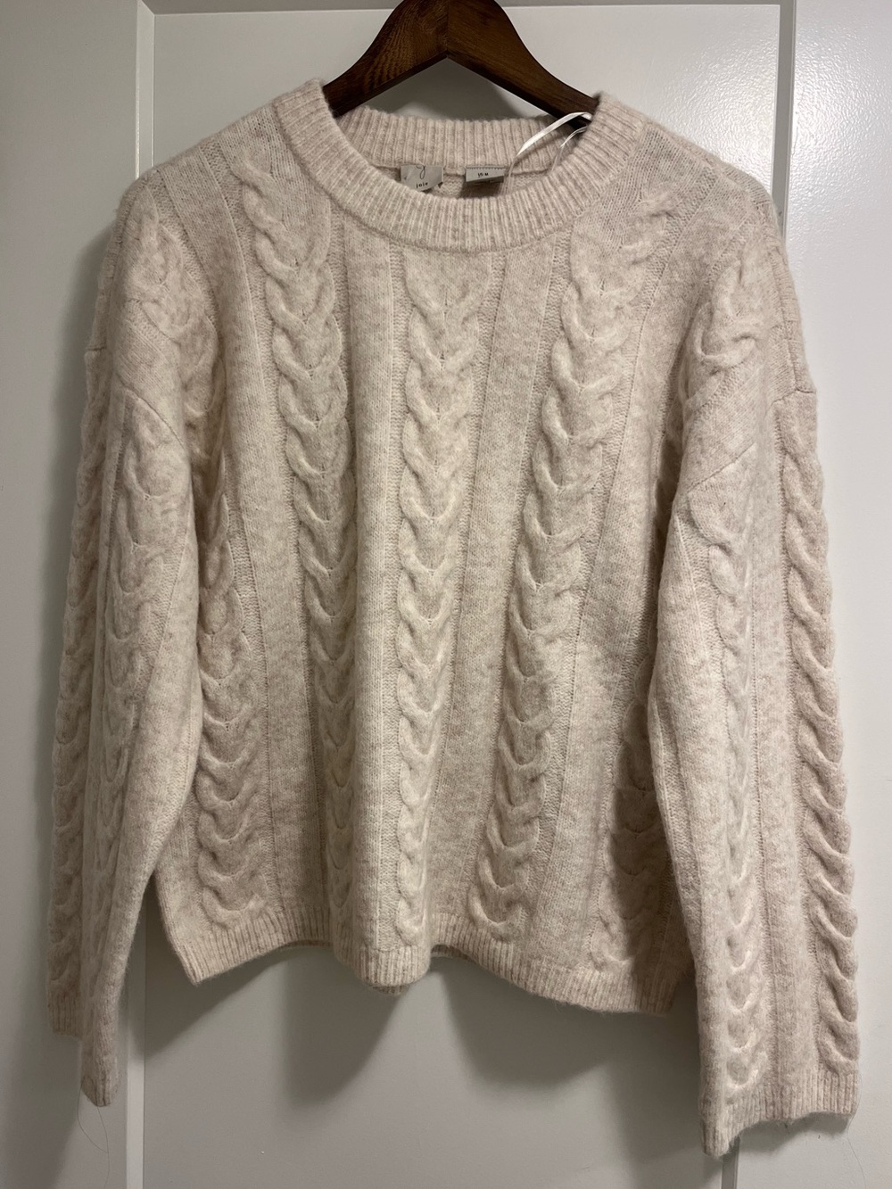 Joie- Cozy Cable Knit Crewneck Sweater - Cream